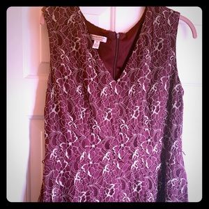 2/$20 London Style Elegant Red Gold Lace Dress 14